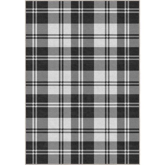 Apollo Plaid Black Rug W-PLD-01A