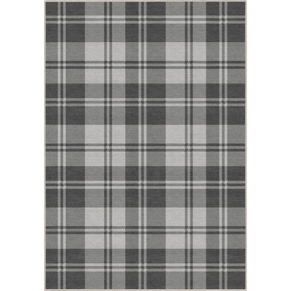 Apollo Plaid Dark Grey Rug W-PLD-01B