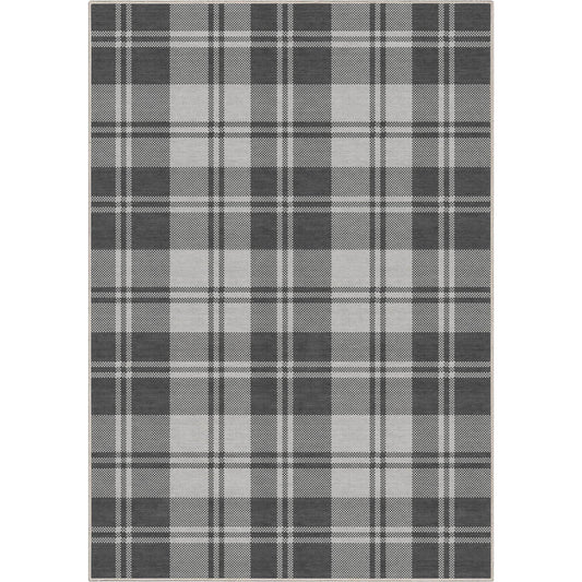 Apollo Plaid Dark Grey Rug W-PLD-01B