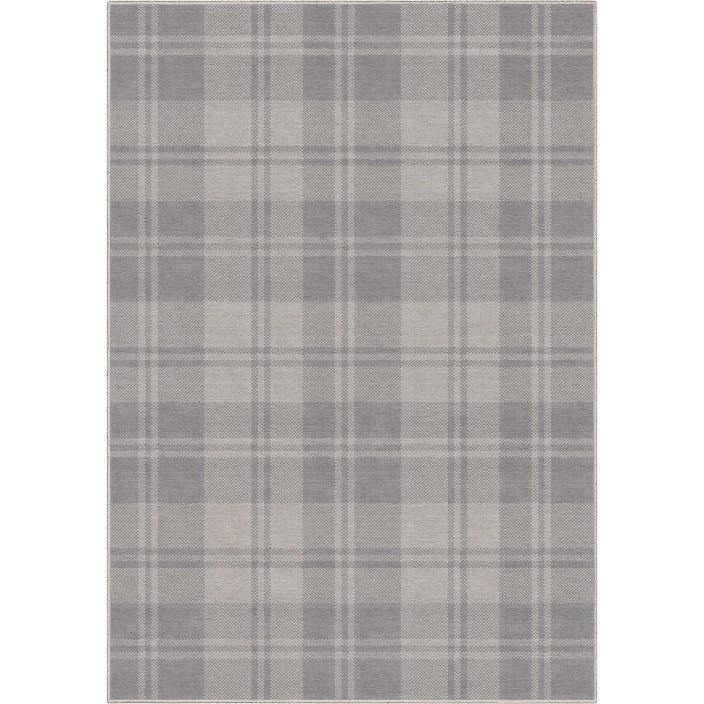 Apollo Plaid Light Grey Rug W-PLD-01C