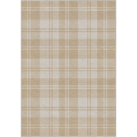 Apollo Plaid Beige Brown Rug W-PLD-01F