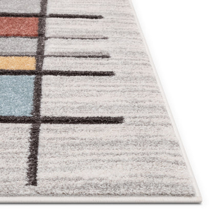 Prairie Geometric Scandinavian Southwestern 3D Textured Multi Rug WH-82
