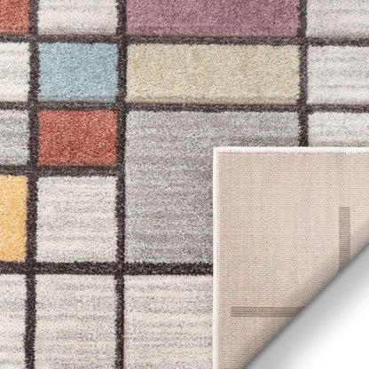 Prairie Geometric Scandinavian Southwestern 3D Textured Multi Rug WH-82
