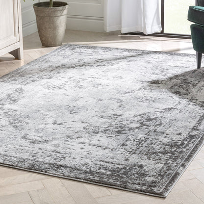 Patras Vintage Oriental Medallion Grey Rug ZAZ-27