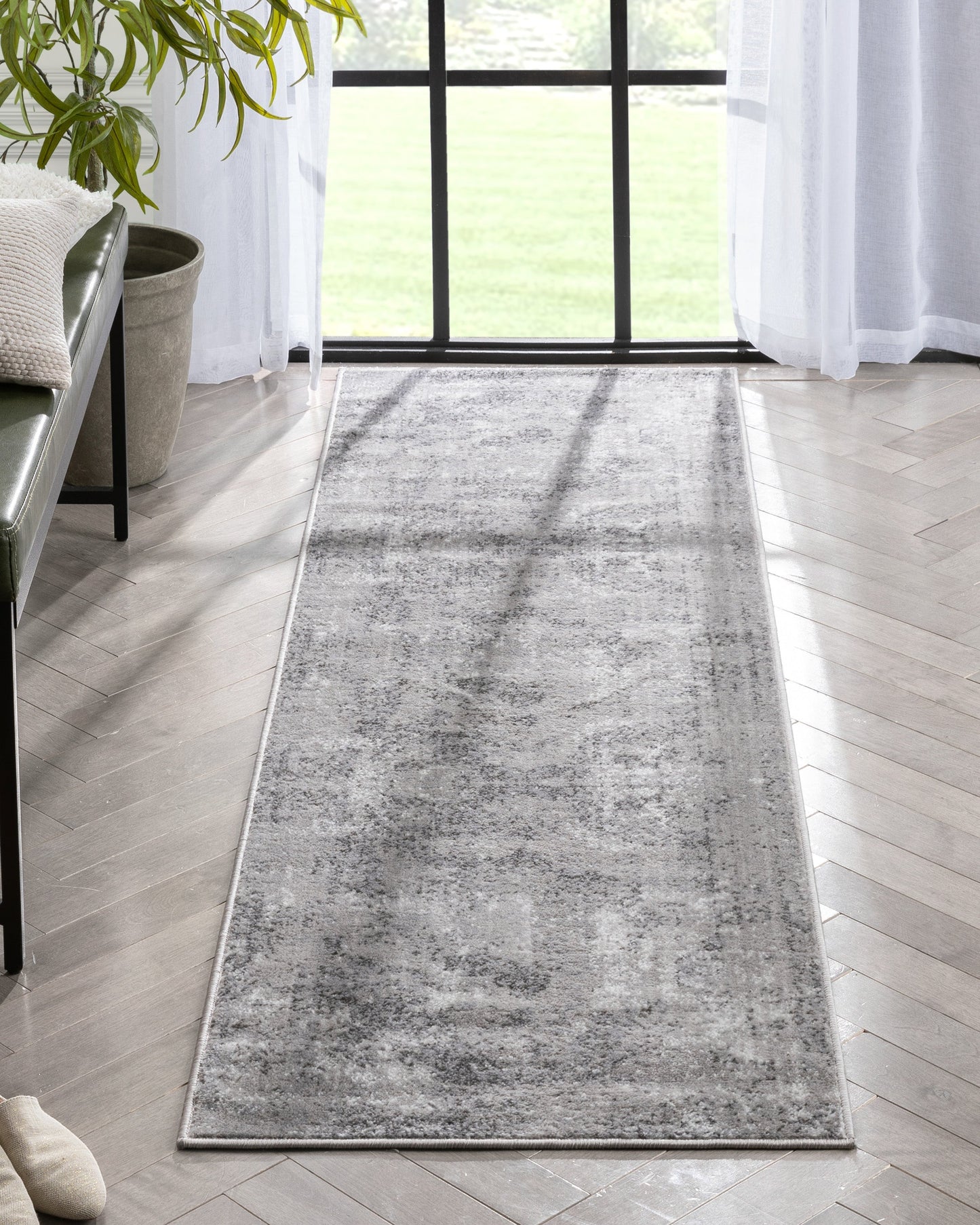 Patras Vintage Oriental Medallion Grey Rug ZAZ-27