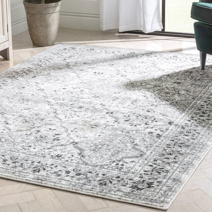 Argos Modern Vintage Lattice Ivory Grey Rug ZAZ-32