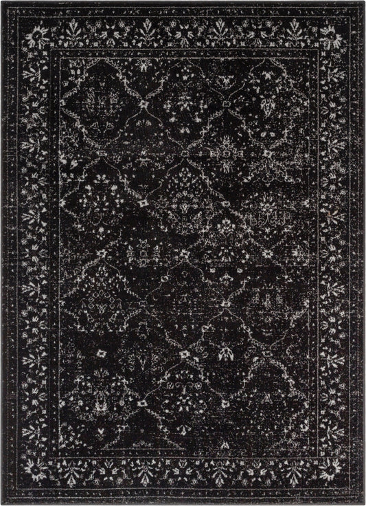 Argos Modern Vintage Lattice Black Rug ZAZ-33