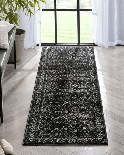 Argos Modern Vintage Lattice Black Rug ZAZ-33