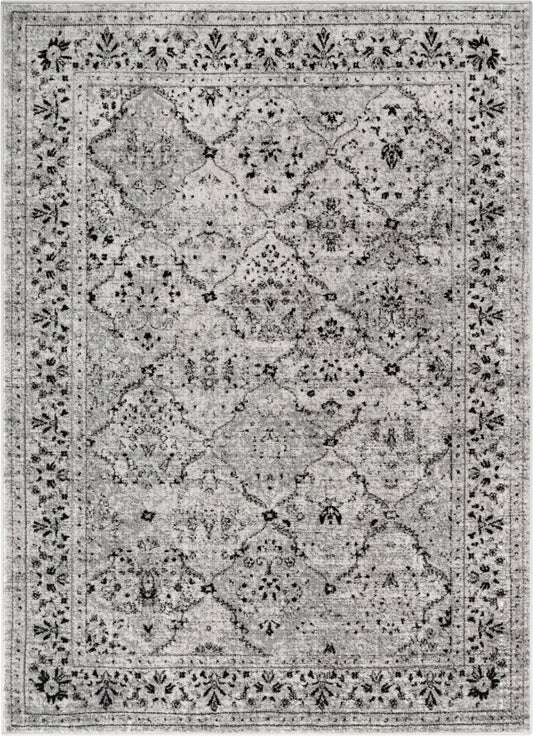 Argos Modern Vintage Lattice Grey Rug ZAZ-37