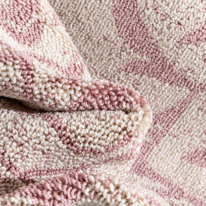 Mara Medallion Botanical Pattern Blush Kilim-Style RugLDL-239
