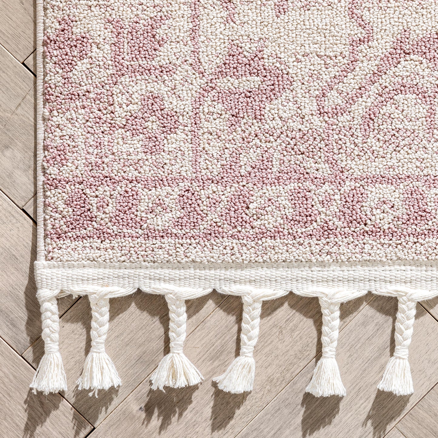 Valentina Oriental Medallion Pattern Blush Kilim-Style RugLDL-249