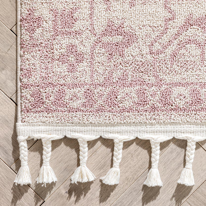 Valentina Oriental Medallion Pattern Blush Kilim-Style RugLDL-249