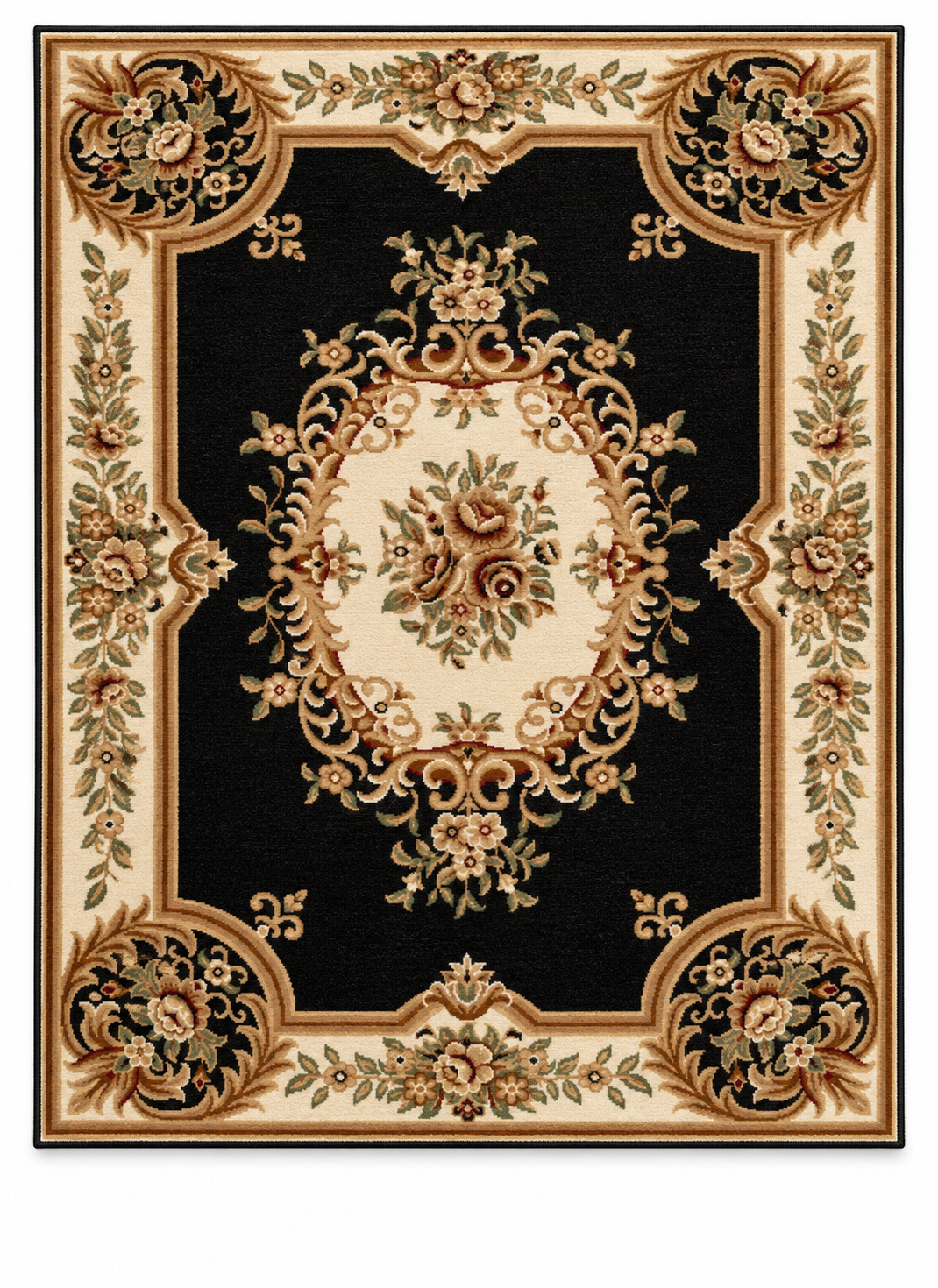 Dulcet Versailles Black area rug