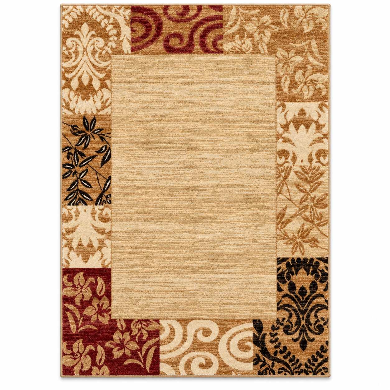 Dulcet Damask Ivory area rug