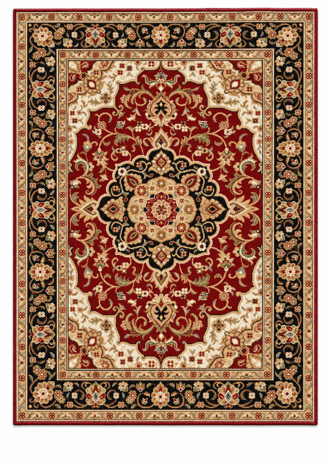 Dulcet Rome Medallion Red area rug