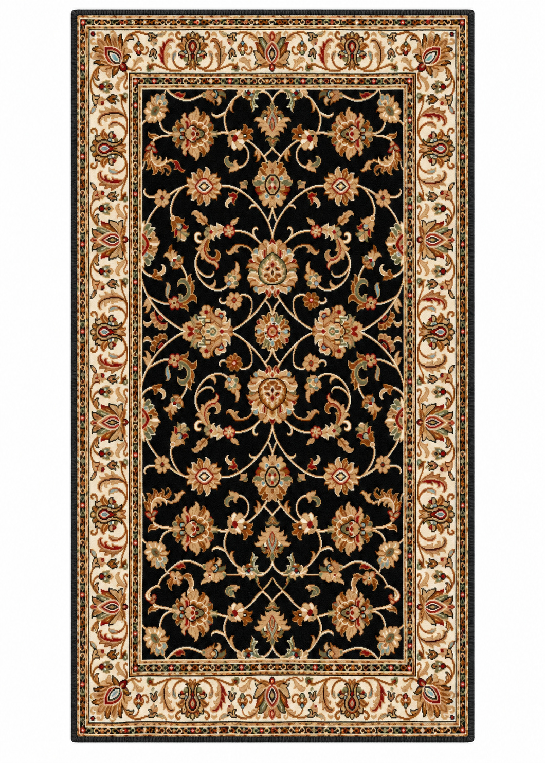 Dulcet Saruk Floral Black area rug