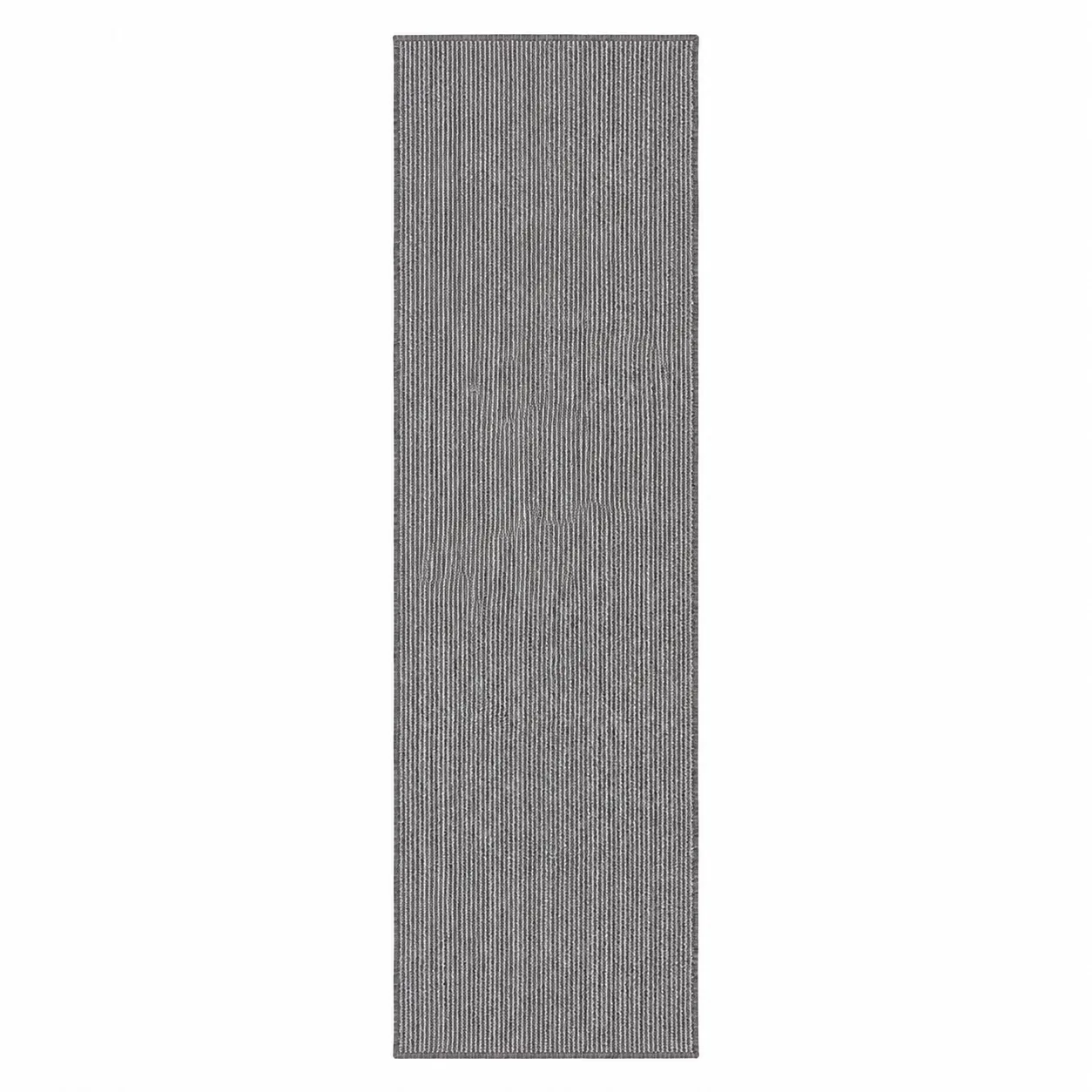 Essential Lane Slate bordered-rib roll runner, overhead — trade preview
