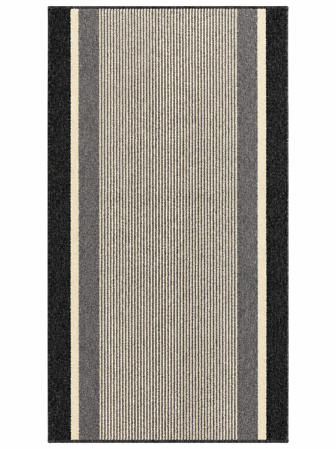 Long Border / Graphite-Cream