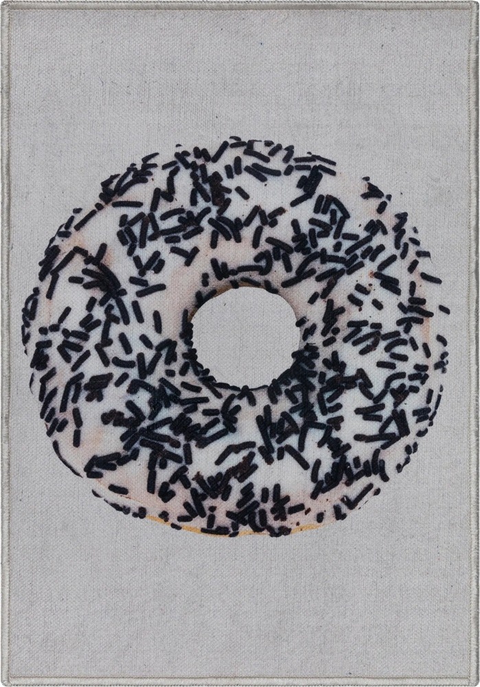 White Sprinkles Donut Ivory Black